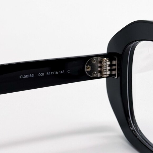 NEW CL50156I 001, BLACK GEOMETRIC EYEGLASSES CELINE - Picture 7 of 9